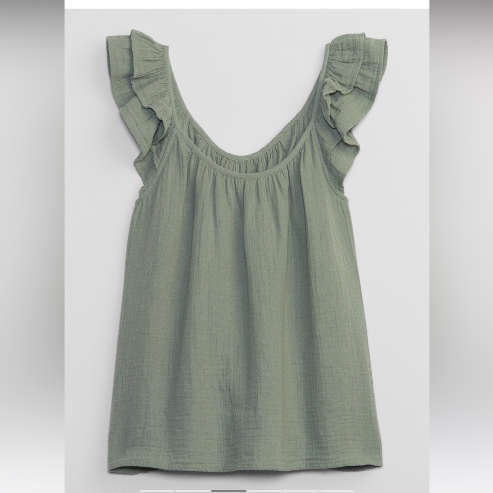 Scoopneck Ruffle Sleeve Top - Picture 2 of 7